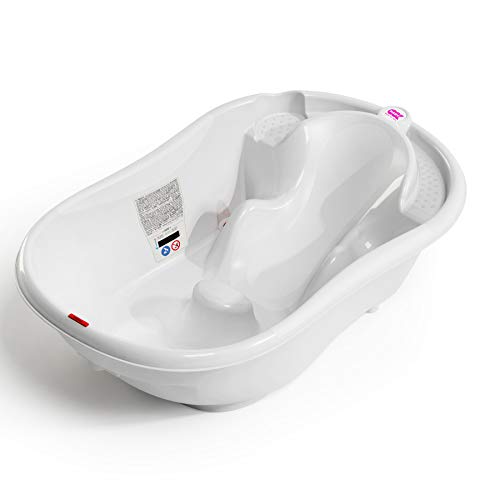 OKBaby Onda Evolution - Bañera antideslizante para bebé (3 en 1) blanco blanco