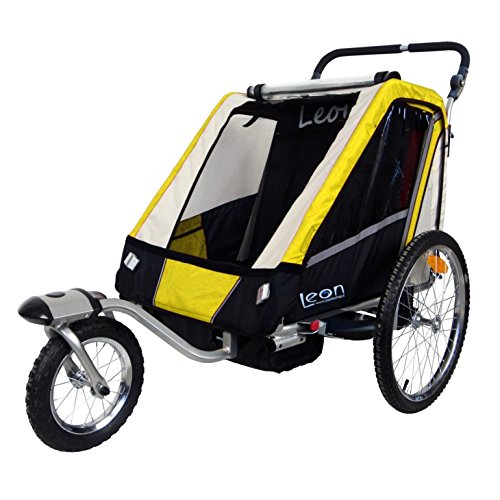 PAPILIOSHOP LEON Remorque à vélo poussette chariot pour 1 ou 2 entants