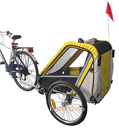 PAPILIOSHOP LEON Remorque à vélo poussette chariot pour 1 ou 2 entants