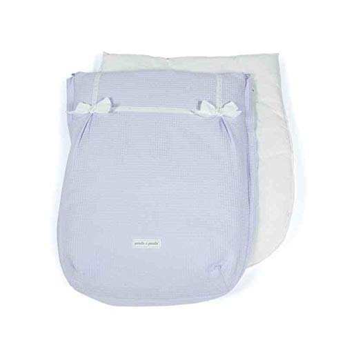 Pasito a Pasito. Saco Cuco Nido. Saco de dormir uso universal para Grupo 0. Pieza 3 en 1 ideal para cubrir el carrito, portabebé y silla de paseo. Incluye almohada. Color Azul.