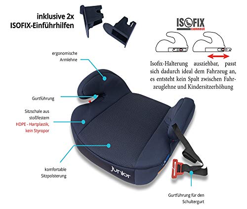 Petex Max Plus 151 Isofix - Alzador de asiento infantil Negro