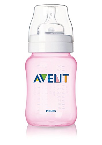 Philips Avent SCD783/18 - Set regalo Classic+ de inicio para recién nacidos, con biberón de 260 ml y chupete, 0 a 6 meses, anticólico, color rosa