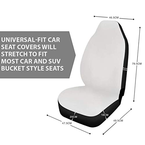 POLERO - Fundas de asiento de coche originales con estampado de caballos, paquete de 2 fundas para silla de coche, fácil de instalar, lavable, protector suave para asientos delanteros de coche