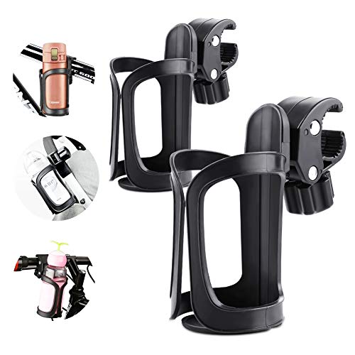 Portavasos de Bicicleta 2 Pcs,ETMURY Universal Porta Botellas para Bebidas Rotación de 360 Grados Jaula de la Botella de Agua para Bicicletas de montaña, cochecitos de bebé, Silla de Ruedas