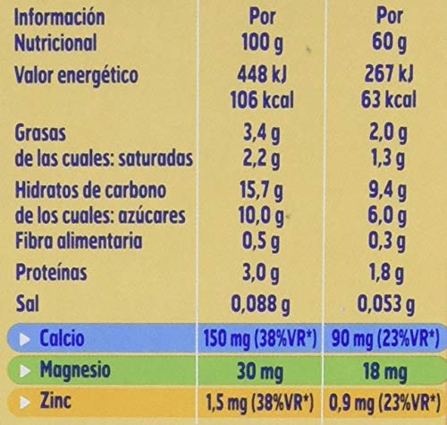 Postre lácteo - NESTLÉ YOGOLINO Mini con Pera Para bebés a partir de 6 meses - Paquete de 6 tarrinas de postre lácteo de 60g