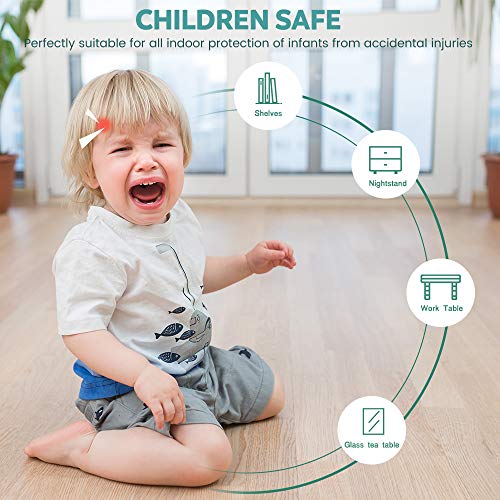 Protector Esquina Bebé,Peakally 12PCS Protectores Cantos Mesa Proteccion Bebé Seguridad Anti-colisión Muebles Cubre Esquinas para Bebé,niños,casa - Transparente