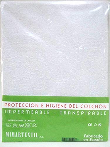 Protector impermeable y transpirable para colchón COCHE/MOISES/CAPAZO (blanco, PUNTO RIZO 80 x 40 cm)