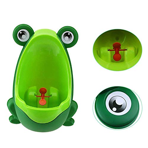 QIANGUANG® Orinales Bebé y niños Entrenamiento portátil Niños Frog Urinario Entrenamiento para baño del Ranita Orinal (Verde)