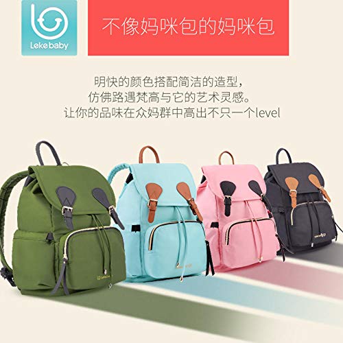 qiqiu Bolso Carrito Bebe bolsa de momia lekebaby logotipo personalizado impreso bolsa de momia multifuncional bolsa de hombro y madre de moda personalizada al por mayor-Alice Blue Mochila Maternidad