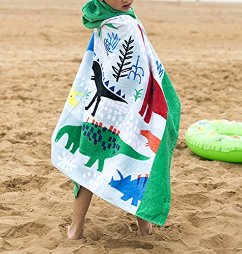 Repuhand Niños 100% algodón Playa Toalla con Capucha Albornoz Infantil Poncho Toalla con Capucha para niño niña Nadar Beach Holiday