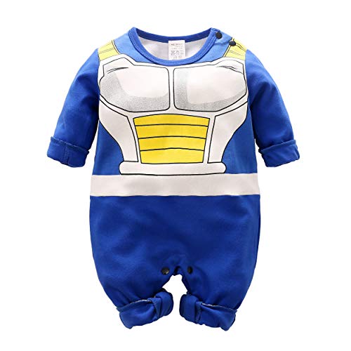 Ropa de Bebé Recién Nacido Vegeta Bebé Precioso Mameluco de Dibujos Animados de Manga Larga