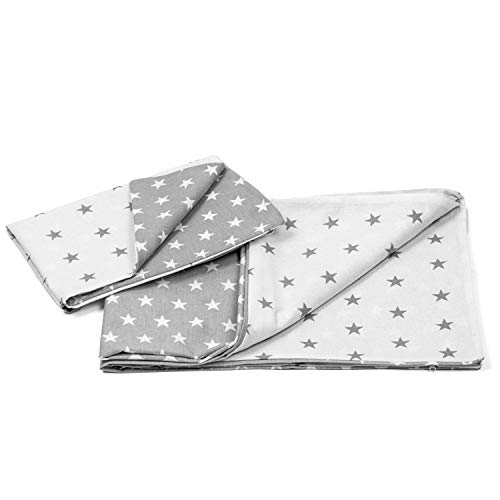 ropa de cama infantil - sabanas chichonera y edredon cuna colcha infantil Juego de funda nórdica + funda de almohada, 2 piezas - 90x120, Blanco gris