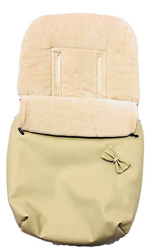 Saco Polar de Polipiel para Silla de Paseo Universal y Bugaboo.Danielstore (Beige)