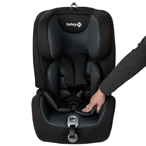 Safety 1st Ever Fix Silla Coche bebé Grupo 1 2 3 Isofix para niños 9 meses - 12 años (9-36 kg), Protección lateral segura, Cojín reductor confortable, Pixel Black