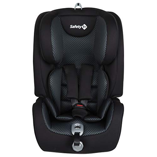 Safety 1st Ever Fix Silla Coche bebé Grupo 1 2 3 Isofix para niños 9 meses - 12 años (9-36 kg), Protección lateral segura, Cojín reductor confortable, Pixel Black