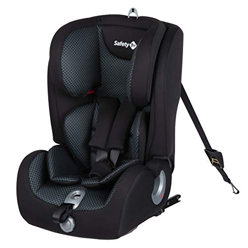 Safety 1st Ever Fix Silla Coche bebé Grupo 1 2 3 Isofix para niños 9 meses - 12 años (9-36 kg), Protección lateral segura, Cojín reductor confortable, Pixel Black