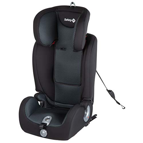 Safety 1st Ever Fix Silla Coche bebé Grupo 1 2 3 Isofix para niños 9 meses - 12 años (9-36 kg), Protección lateral segura, Cojín reductor confortable, Pixel Black