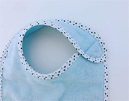 SHINNINGSTARBaby's 0-6 Months 7 Pics of Soft Double Layers Absorbent Bandana 7 Set de baberos (blue)