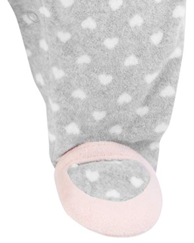 Simple Joys by Carter's Baby Girls paquete de 2 calcetines de forro polar para dormir y jugar ,Purple/Flowers/Gray Dot ,Preemie