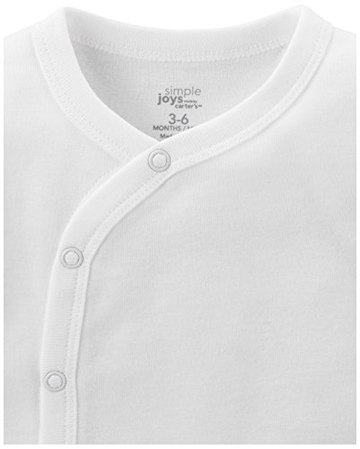 Simple Joys by Carter's Bebé-Niños 5-pack Side-snap Long-sleeve Shirt  blanco blanco 0-3 months