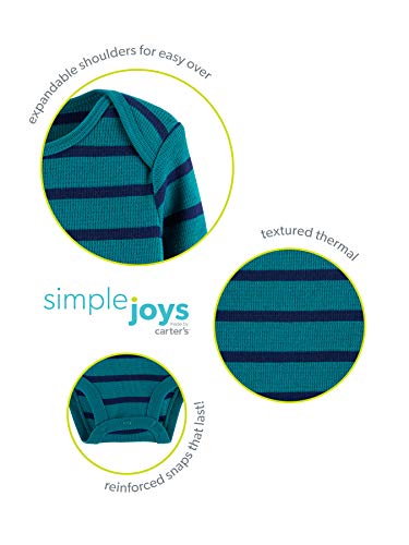 Simple Joys by Carter's - Body - para bebé niño multicolor Grey Heather/Blue Heather/Stripes 12 Months