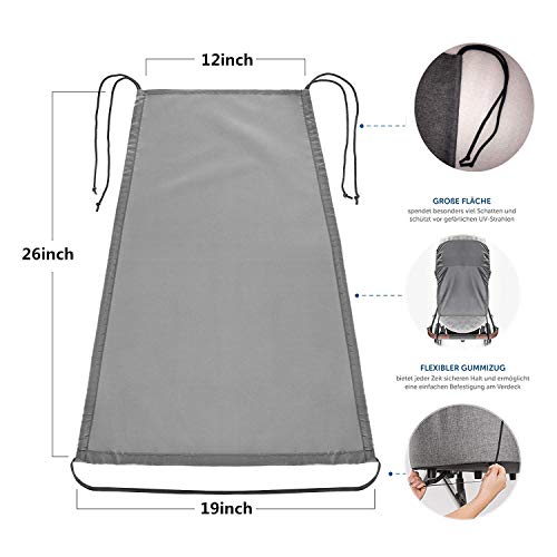 sombrilla carrito bebe universal,toldo para capazo,parasol carrito bebe,parasol carrito protección UV,toldo protector solar (gris)