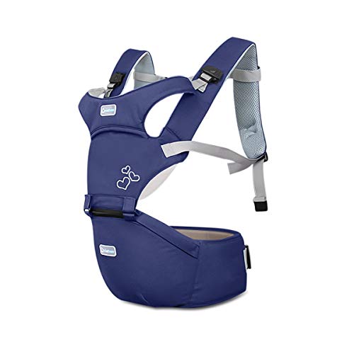 SONARIN Front Premium Hipseat Mochilas portabebé,Portador de Bebé,Multifuncional,Ergonómico,hebilla giratoria de mariposa,seguro y cómodo,adaptado al crecimiento de su hijo,regalo ideal(Azul)