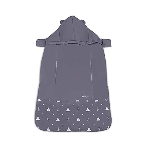 SONARIN Universal All Seasons Cobertor para portabebés,Capa para el invierno,Prueba de viento,Impermeable,Sombrero Desmontable(Gris)