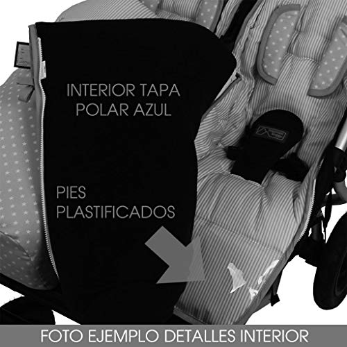 Tititnins® - Conjunto 2ud. Saco Silla Mountain Buggy Duet Estrella Blc.Mil Gris/Blanco