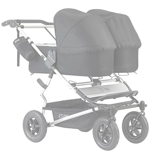 Tititnins© - Saco Capazo Verano Mountain Buggy Duet 3.0/2.5 PIQUE OLA.Blanco/Gris (Carrycot Plus) -Relleno extraible-