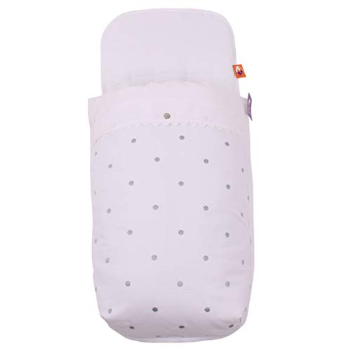 Tititnins© - Saco Capazo Verano Uppababy Vista/Cruz 2015-20 PIQUE TOPO GR.Pique Blanco/Blanco -Relleno extraible-