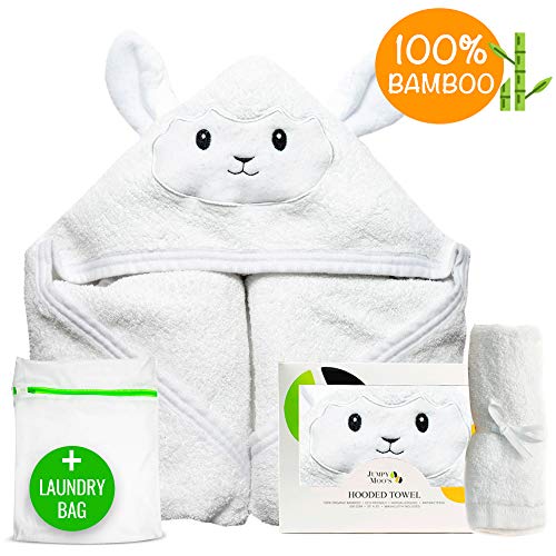 Toalla de bebé con capucha orgánica blanco Cordero Talla:talla única infantil