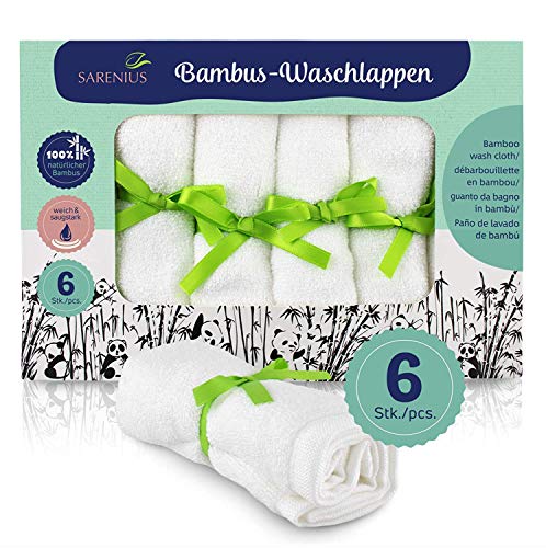 Toallitas de bambú para bebés extra suave - de bambú sustentable – toallas niños biológico – 25 x 26 cm – certificado OEKO TEX® - ideal para la piel sensible del bebé