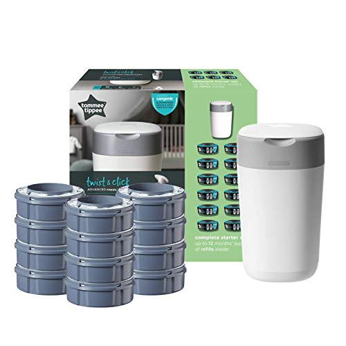 Tommee Tippee Starter Pack Twist and Click Contenedor de Pañales + 12 Recambios