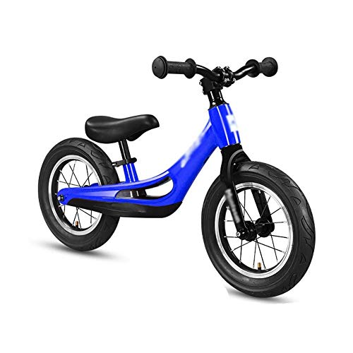 TONGSH Bicicleta de Equilibrio para niños para niños y niñas de 1,5 a 5 años, Bicicleta de Empuje para niños pequeños de 12 Pulgadas para Jinete temprano, Bicicleta para niños (Color : Azul)