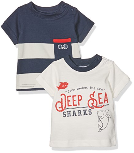 Twins Baby, Camiseta Bebé-Niños, Multicolor (Mehrfarbig), 62 (paquete de 2)