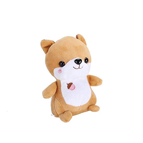 Umbranded Juguete de Peluche 14cm Apaciguar Muñeca Juguete Educativo Mordedor Llavero Colgante Lindo Juguete de Peluche Ardilla de Dibujos Animados Muñeca Suave