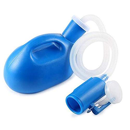 URINAL Botella portátil para Hombres de 2000 ML para el Orinal de baño para Autos Que acampa en el Hospital Orinal (Azul)