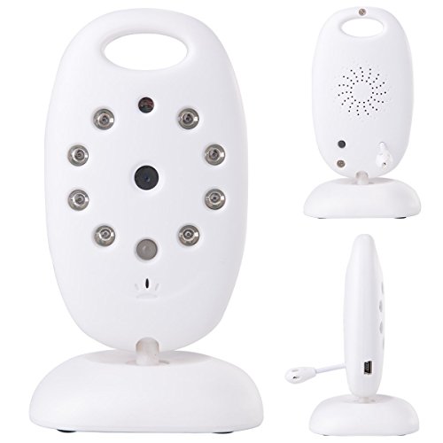 USBONLINE Baby Monitor LCD a colores inalámbrico digital cámara IR LED Visión Nocturna Seguimiento interfono Temperatura 8 ninnananne batería recargable para niños Videovigilancia Seguridad