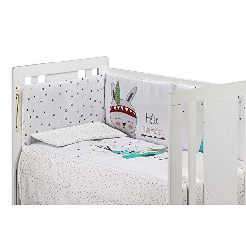 (VARIOS MODELOS) Edredón de cuna desenfundable + protector desenfundable + Cojín color BLANCO, tamaño CUNA 60 x 120