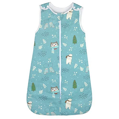 Viedouce Saco de Dormir para Bebé,Saco de Dormir de Algodón Bio para Bebés,Súper Suave,Longitud 80cm para Niño Niña(2.5Tog,3-18 Meses)