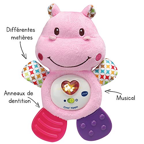 VTech Croc' Hippo Rose - Juegos educativos (Rosa, Chica, 2 año(s), Francés, LR44, 140 mm)