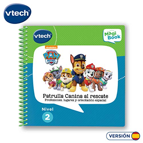 VTech – Libro para Magibook Patrulla Canina, Aprende en casa, Profesiones, lugares y orientación espacial con más de 40 Actividades y cientos de interacciones, Nivel 2, 3-6 años (3480-480222)