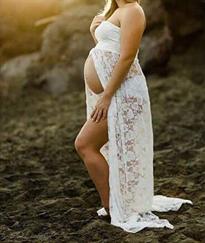 Wamvp Mujer Embarazada Largos Vestido de Fiesta Faldas Fotográficas de Maternidad Apoyos De Fotografía Vestidos de Maternidad