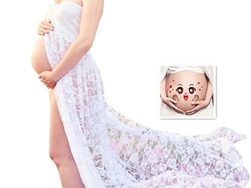 Wamvp Mujer Embarazada Largos Vestido de Fiesta Faldas Fotográficas de Maternidad Apoyos De Fotografía Vestidos de Maternidad