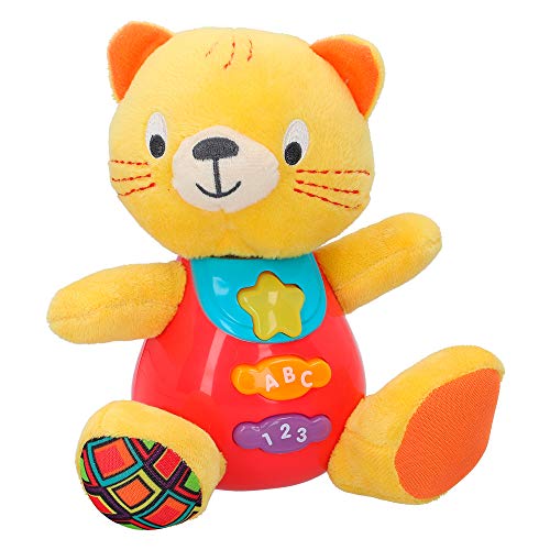 winfun - Peluche Gato para bebés que habla y luces de colores, Idioma: Español (85176)