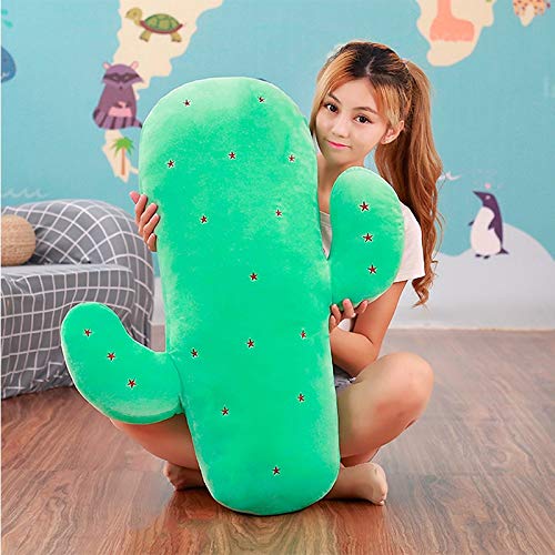 wwwl Peluche 45-65 cm Serie de Juguete Tropical Relleno hogar sofá cojín Almohada Creativa Cactus niños cumpleaños Regalos Soft Cute 65cm Green