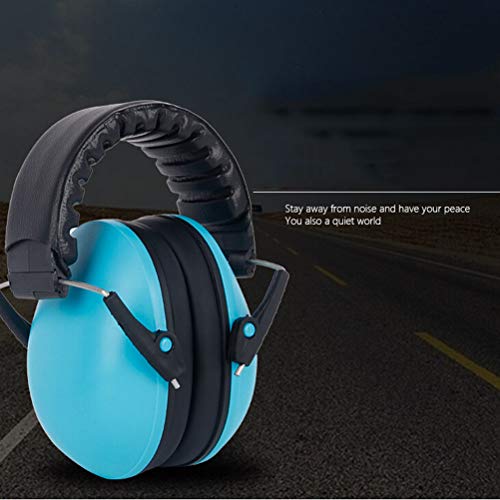 YeahiBaby - Auriculares de diadema con reducción de ruido para bebé, cancelación de ruido, color azul