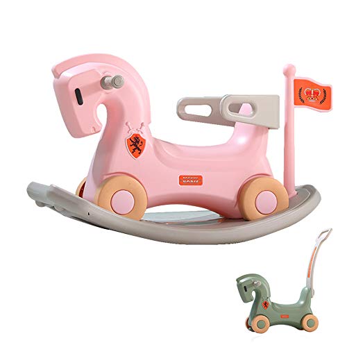 YLZT Baby Kid Rocking Horse Plastic Child Ride on Balance Entrenamiento Juguete con Motos de Ruedas Multifuncionales Niños pequeños Rocker