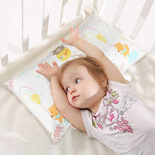 Yoofoss Almohada para niños con funda Almohada para bebés Antiácaros Almohada Suave para Niños, bebés y recién nacidos La Cabeza Apto para 1-6 Años